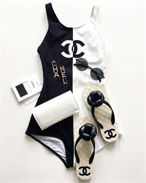 chanel bathing suit|GRAPHIC SWIMWEAR SPRING.